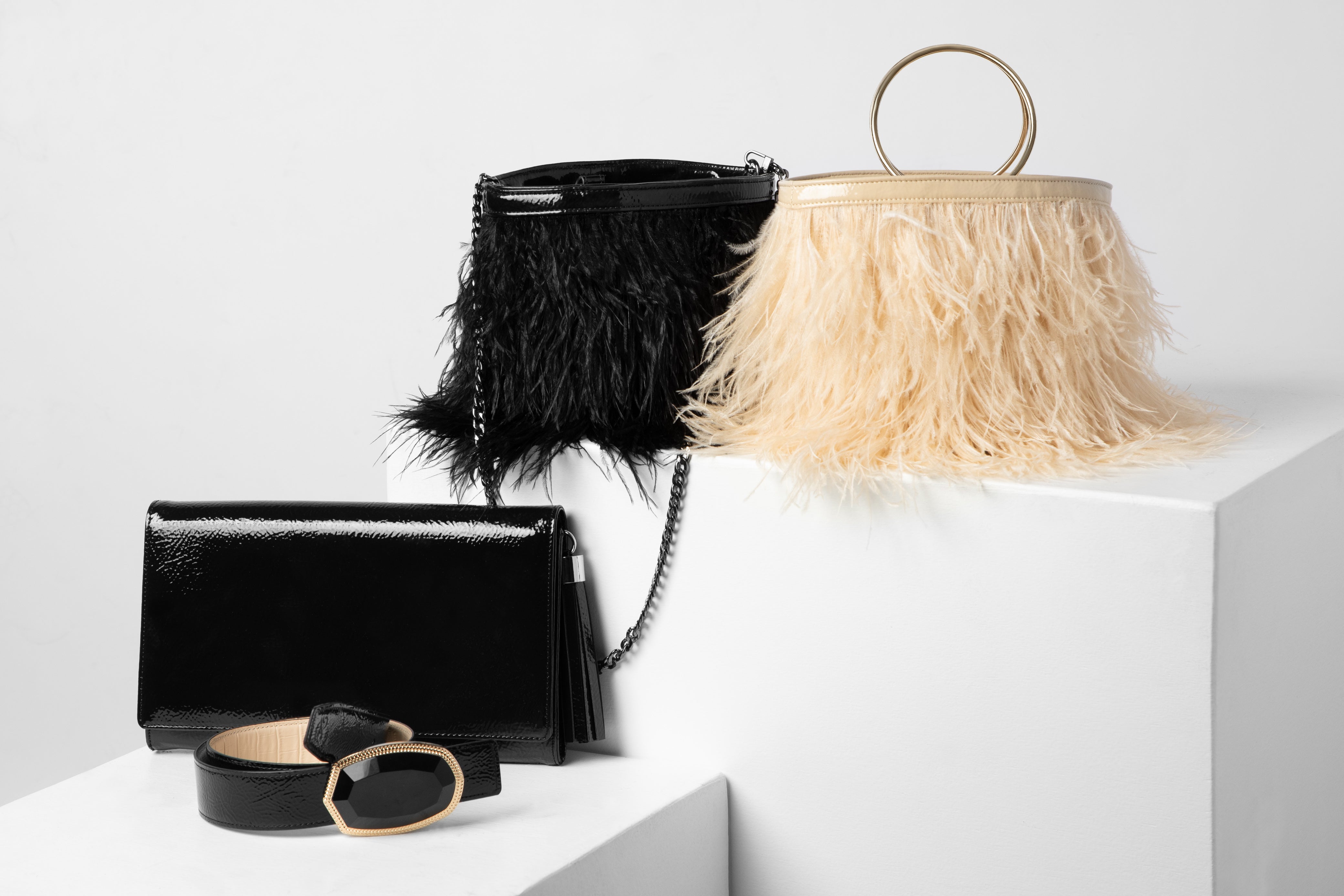 Topshop Frosty Black Feather Grab Bag