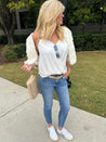 Milly Envelope Handbag (Nude Croc Stamped Leather)