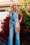 Dolly Fringe Handbag (Gray Suede)