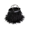 Lucy Ostrich Feather Handbag (Black)