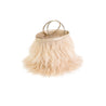 Lucy Ostrich Feather Handbag (Nude/Cream)